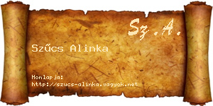 Szűcs Alinka névjegykártya